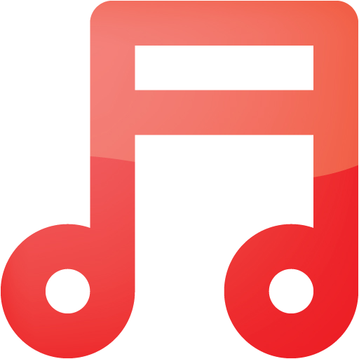 Web Red Music Note Icon