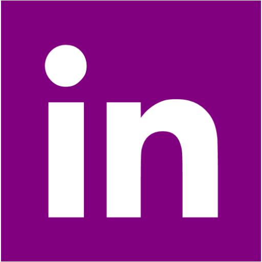 Purple Linkedin Icon