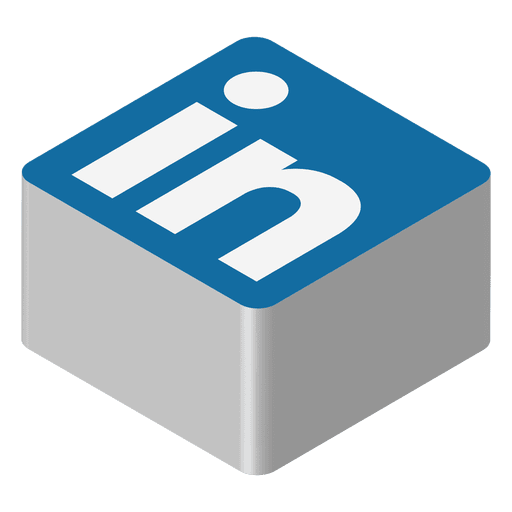 Unique Linkedin Isometric Icon Transparent Png Vector