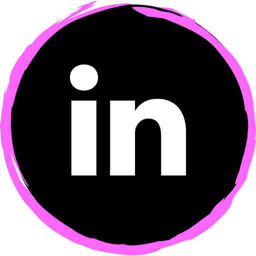 Linkedin Free Pink Social Media Art Brush Style Icon Designed