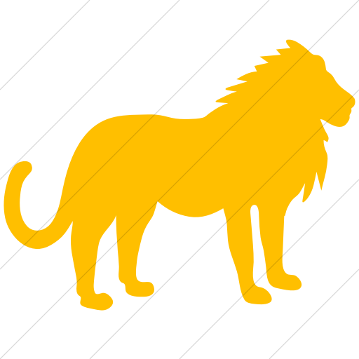 Simple Yellow Animals Lion Icon
