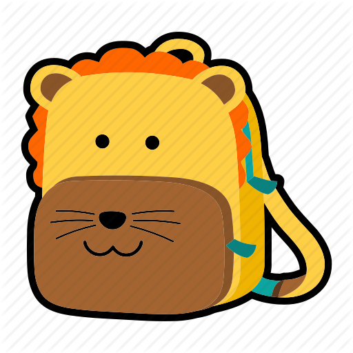Animal, Backpack, Character, Kids, Kindergarten, Lion, School Bag Icon