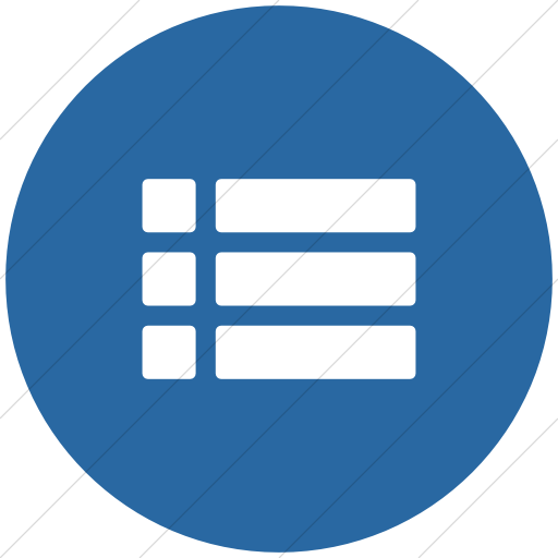 Flat Circle White On Blue Layouts Rounded Short List