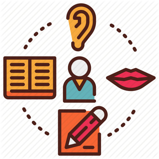 Basic, Education, Listening, Reading, Speaking, Writing Icon