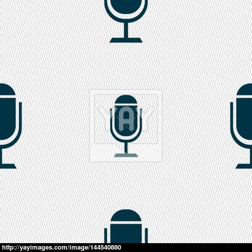 Microphone Icon Speaker Symbol Live Music Sign Seamless