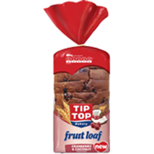 Tip Top Bread Fruit Loaf Cranberry Coconut