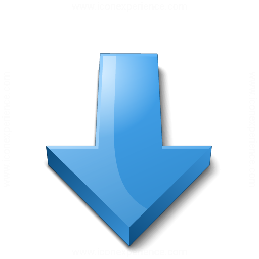 Iconexperience V Collection Arrow Down Blue Icon