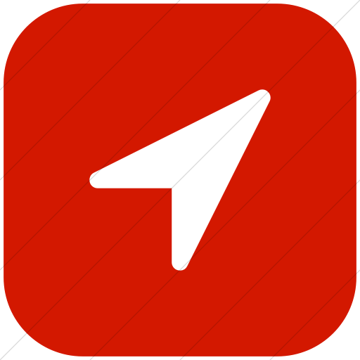 Flat Rounded Square White On Red Bootstrap Font Awesome