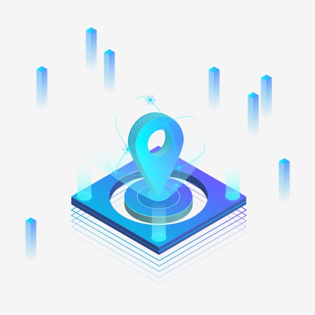 Target Icon Blue, Target Clipart, Blue Location, Cartoon Location