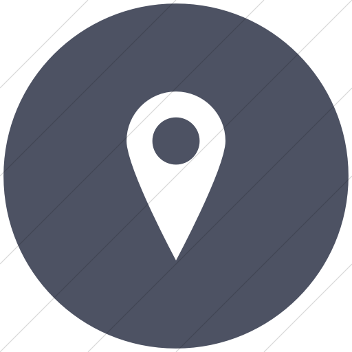 Flat Circle White On Blue Gray Raphael Location Icon
