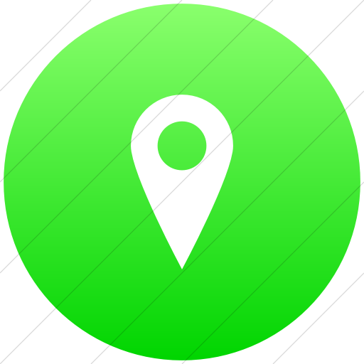 Flat Circle White On Ios Neon Green Gradient Raphael