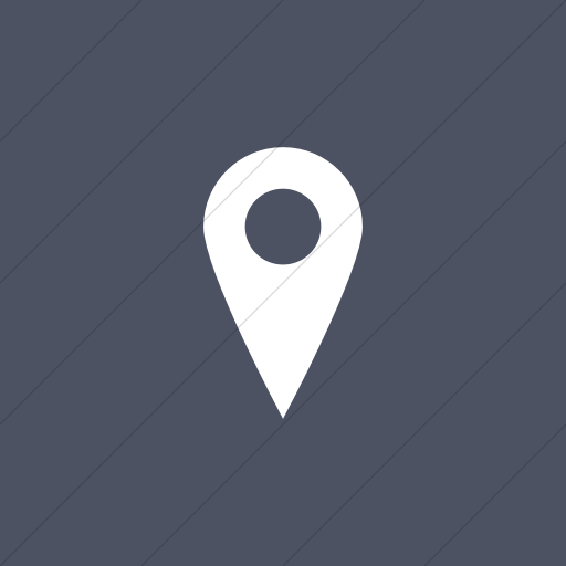 Flat Square White On Blue Gray Raphael Location Icon