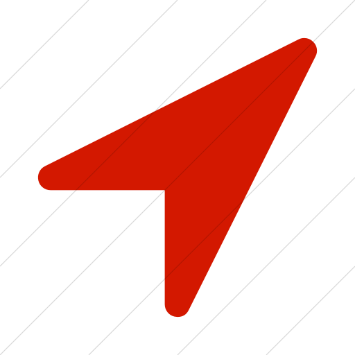 Simple Red Bootstrap Font Awesome Location Arrow Icon