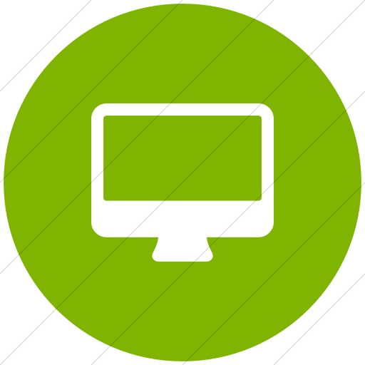 Flat Circle White On Green Bootstrap Font Awesome