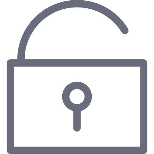 Safety, Opened, Security, Lock, Open, Protection, Unlocked Icon