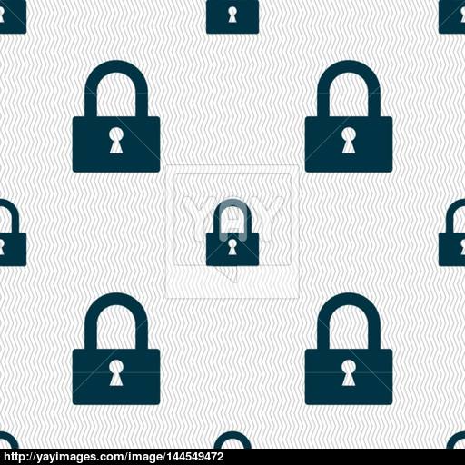 Lock Sign Icon Locker Symbol Seamless Abstract Background