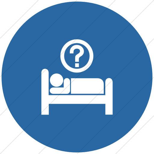 Flat Circle White On Blue Aiga Hotel Information Icon