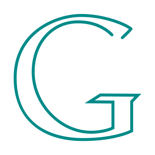 Blue Google Sign Line Icon