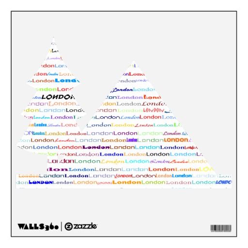 London Text Design Ii Wall Decal Camping Icon Text