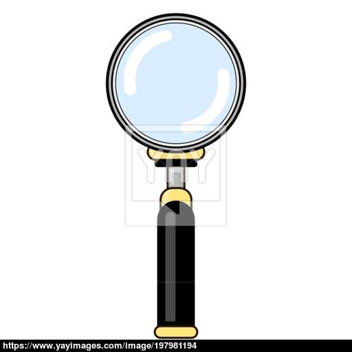 Magnifying Glass With Reflection Magnify Icon In Flat Style