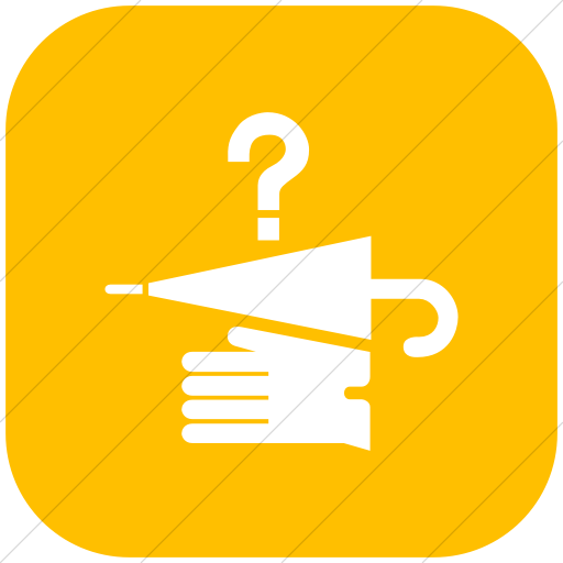 Flat Rounded Square White On Yellow Aiga Lost And Found