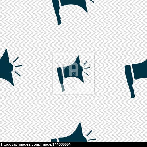 Megaphone Soon Icon Loudspeaker Symbol Seamless Abstract