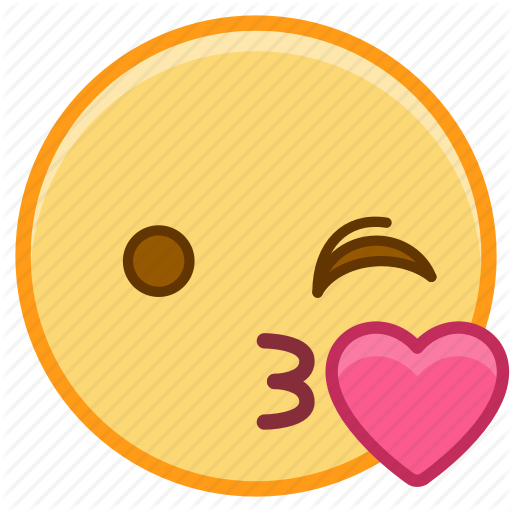 Emoji, Emotion, Face, Heart, Love, Wink Icon