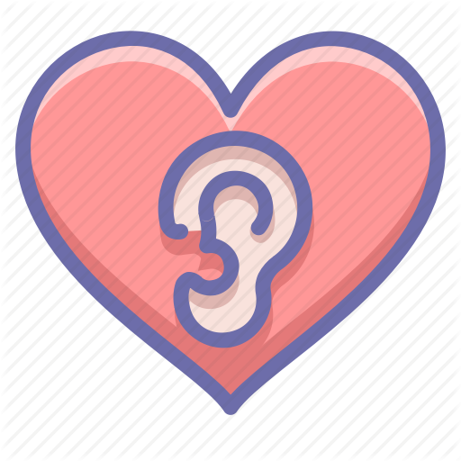 Ear, Heart, Love Icon