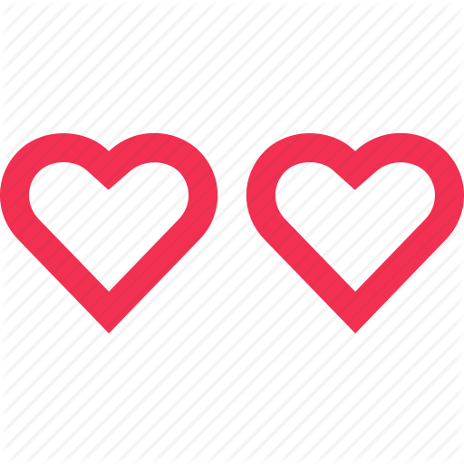 Hearts, Inlove, Love, Messaging, Sms, Text, Two Icon