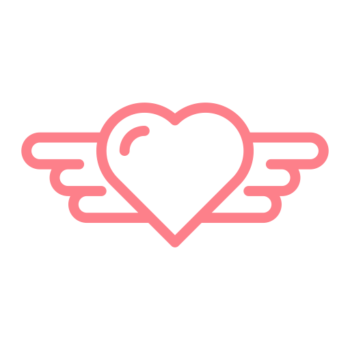 Valentine, Dating, Wedding, Wing, Heart, Love Icon