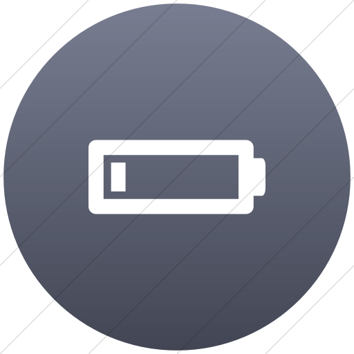 Flat Circle White On Blue Gray Gradient Raphael Battery