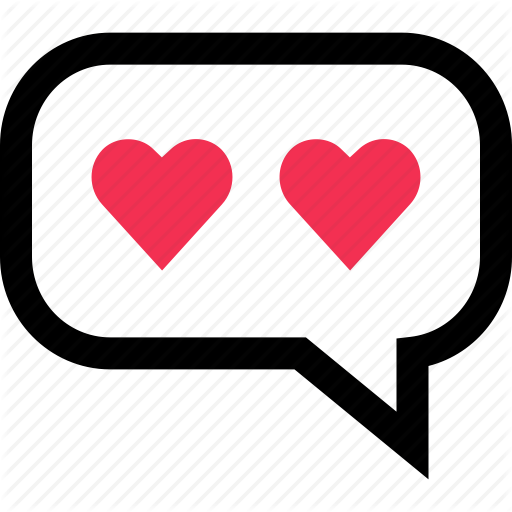 Hearts, Love, Messaging, Sms, Text, Two Icon Icon Bold Texts