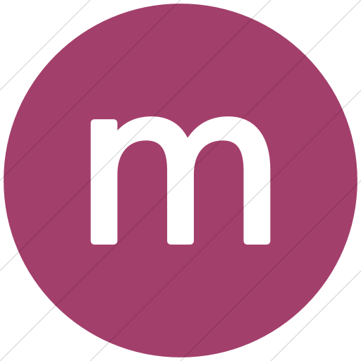 Flat Circle White On Pink Alphanumerics Lowercase