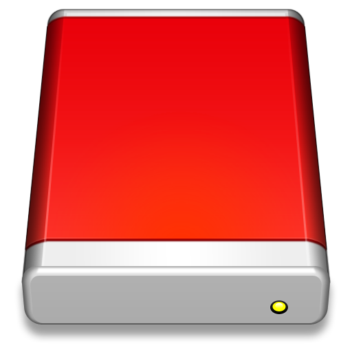 External Drive Red Icon Smooth Leopard Iconset Mcdo Design
