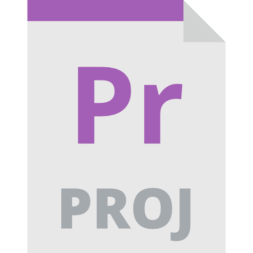 Pr, Format, Extension, Video, And Folders Icon