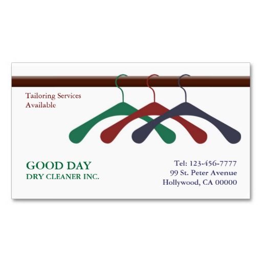 Dry Cleanerlaundry Business Card Dry Cleaning