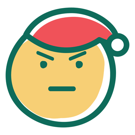 Angry Santa Claus Face Emoticon