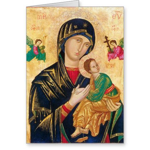 Our Mother Of Perpetual Help Greeting Card Drawings