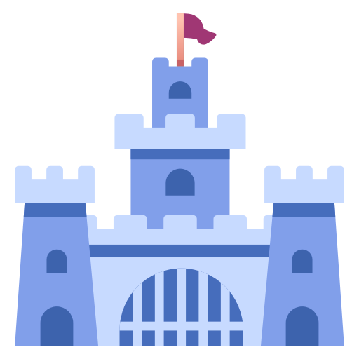 Castle, Fantasy, Fortress, Kingdom, Medieval, Rpg, Stronghold Icon