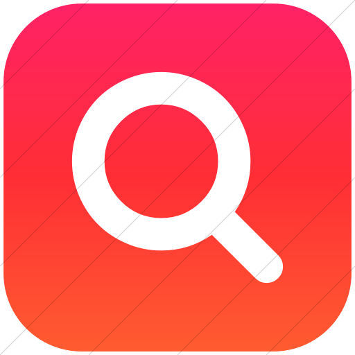 Flat Rounded Square White On Ios Orange Gradient