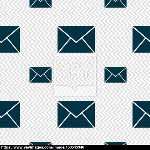 Mail, Envelope Icon Sign Seamless Pattern With Geometric Texture