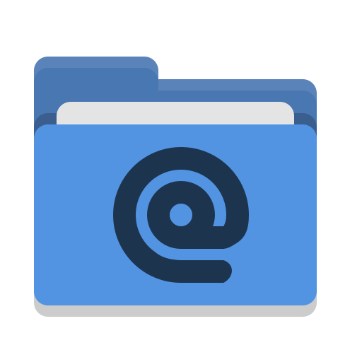 Folder, Blue, Mail Icon Free Of Papirus Places