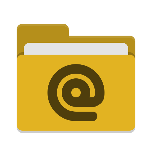 Folder Yellow Mail Icon Papirus Places Iconset Papirus