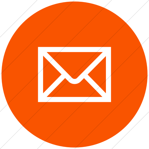 Flat Circle White On Orange Aiga Mail Icon