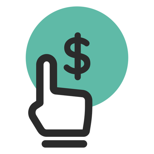 Hand Pointer On Money Icon
