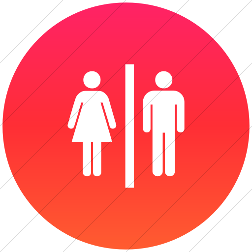 Flat Circle White On Ios Orange Gradient Ocha