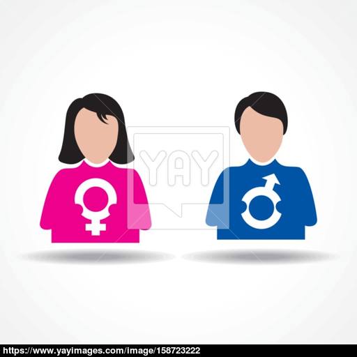 Male Female Icon Having Their Symbol Stock Vector Vector
