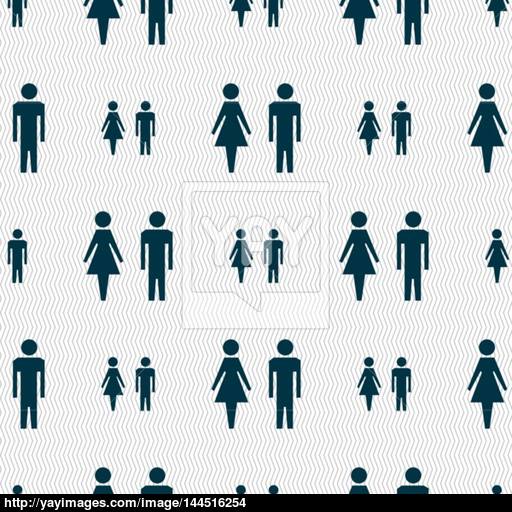 Wc Sign Icon Toilet Symbol Male And Female Toilet Seamless