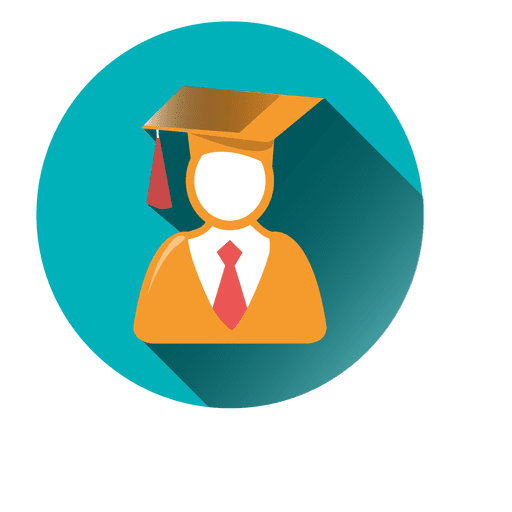 Male Graduate Round Icon