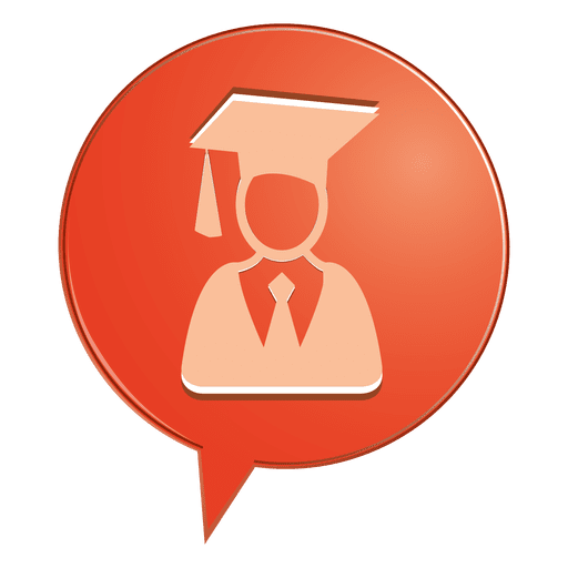 Male Graduate Bubble Icon